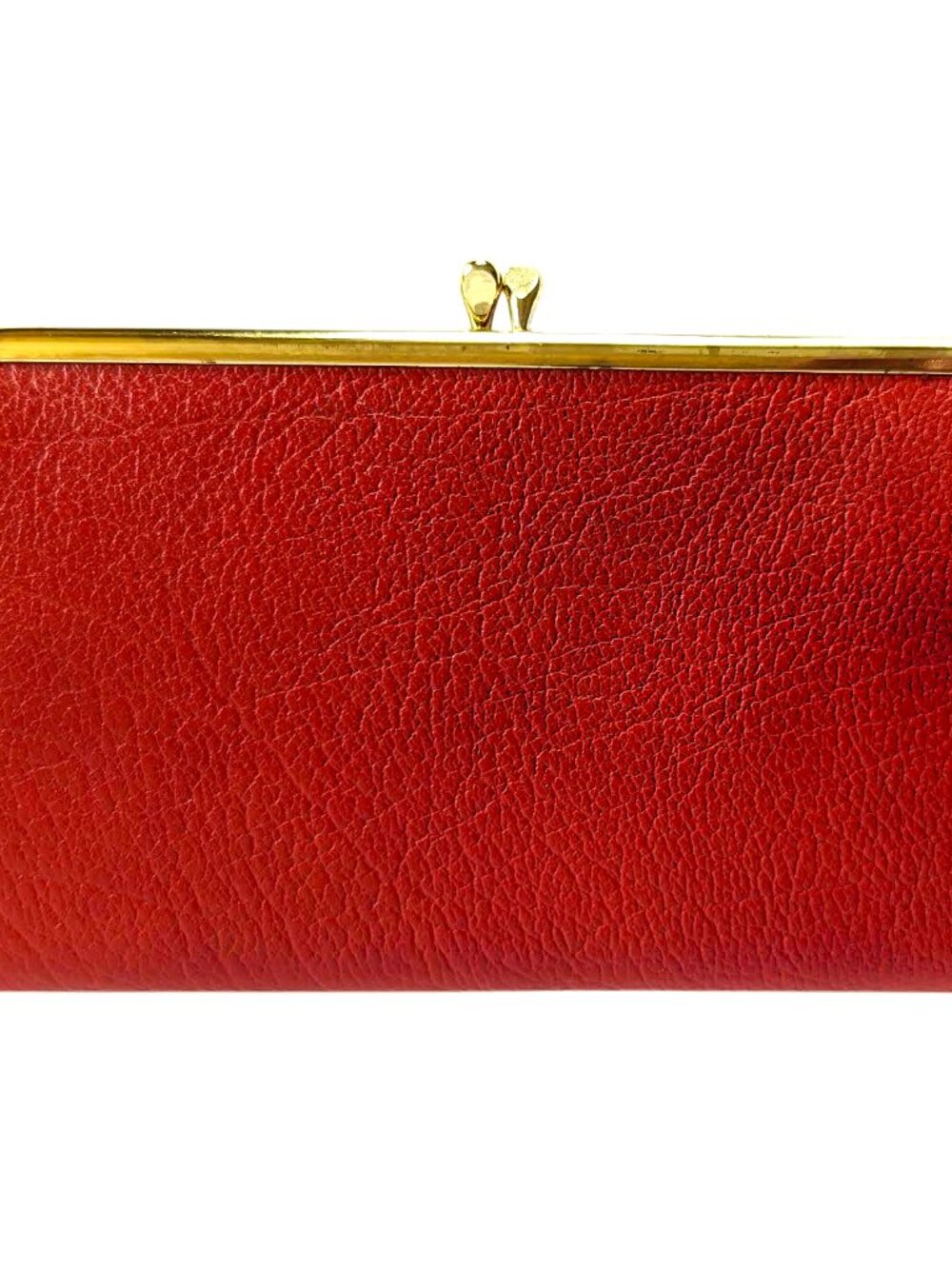 Vintage ROLFS Red Buffalo Calf Leather Wallet – Bifold Checkbook Clutch, Made in - Picture 5 of 11